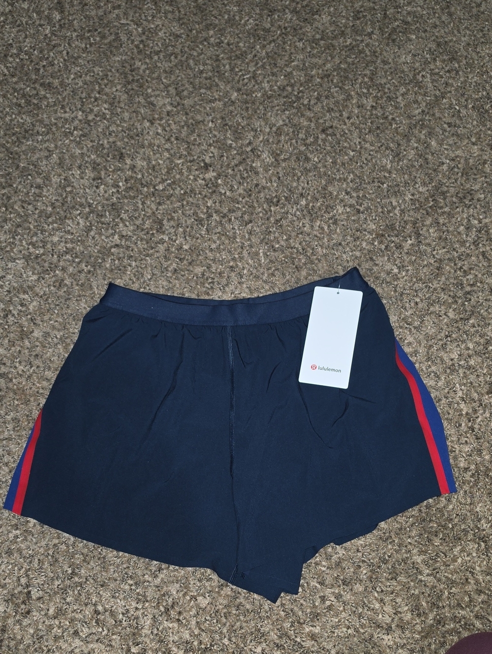 Lululemon High Rise Split Short 3" Stripe! Nwts, Medium TRNV/CLBU/OXFD!
